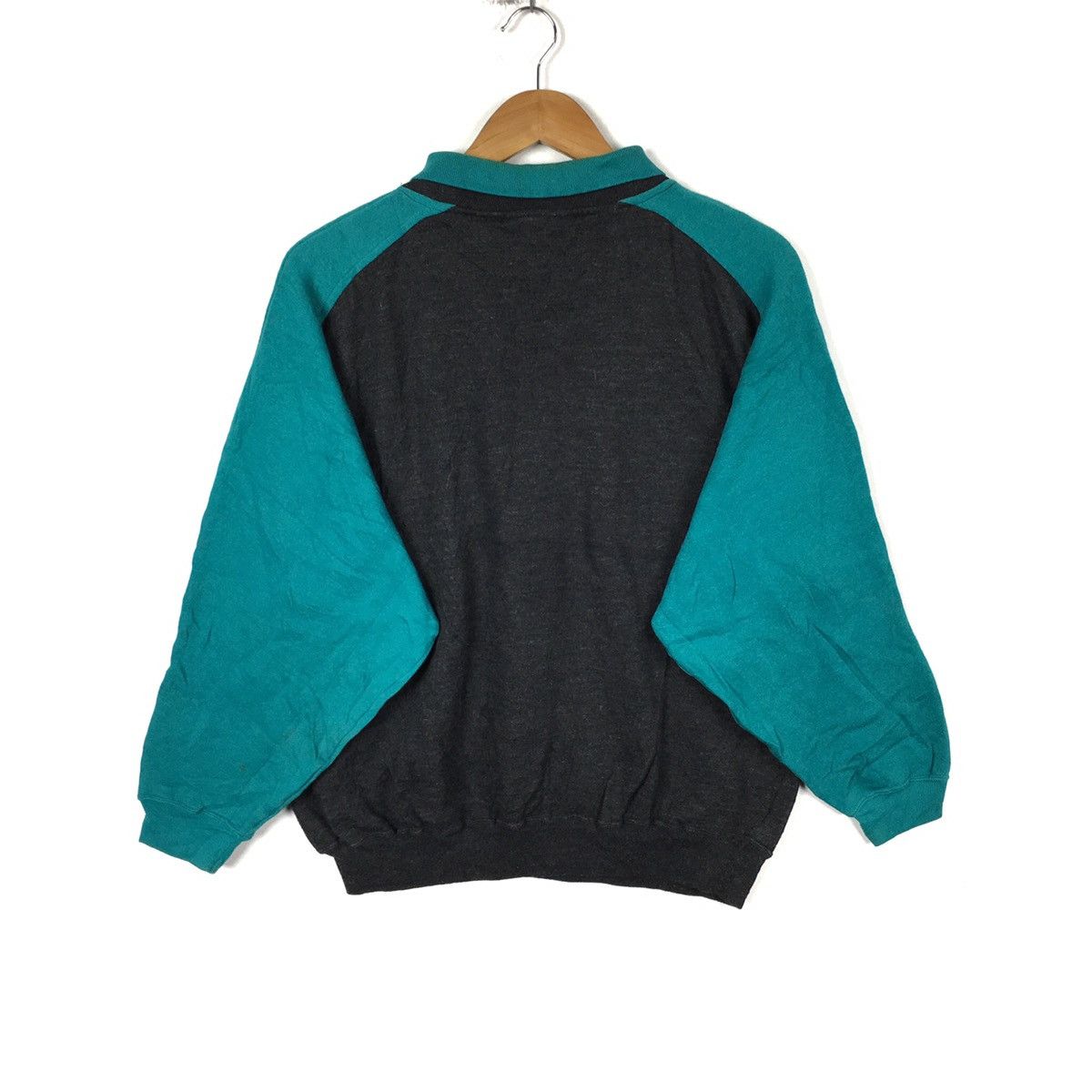 Vintage WILDLIFE EXPLORER OUTDOOR Habitat Raglan Green Sweatshirt Size US XL / EU 56 / 4 - 4 Thumbnail