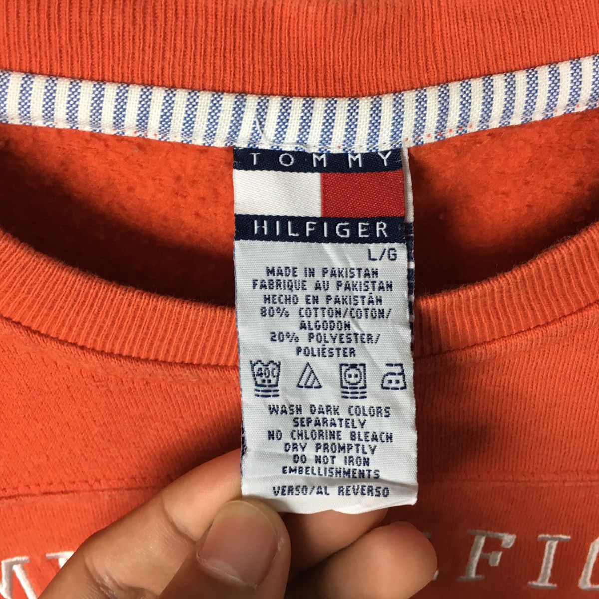 Tommy Hilfiger TOMMY HILFIGER CLASSICS 1985 FlagSailingGearOrangeSweatshirt Size US L / EU 52-54 / 3 - 3 Thumbnail