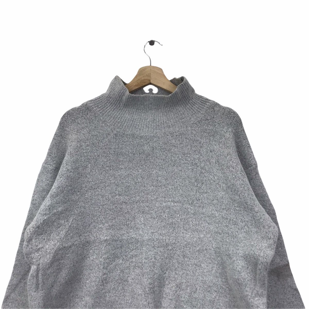 Vintage JEANASIS Japanese Brand Plain Grey Knitwear Sweatshirt Size US L / EU 52-54 / 3 - 3 Thumbnail