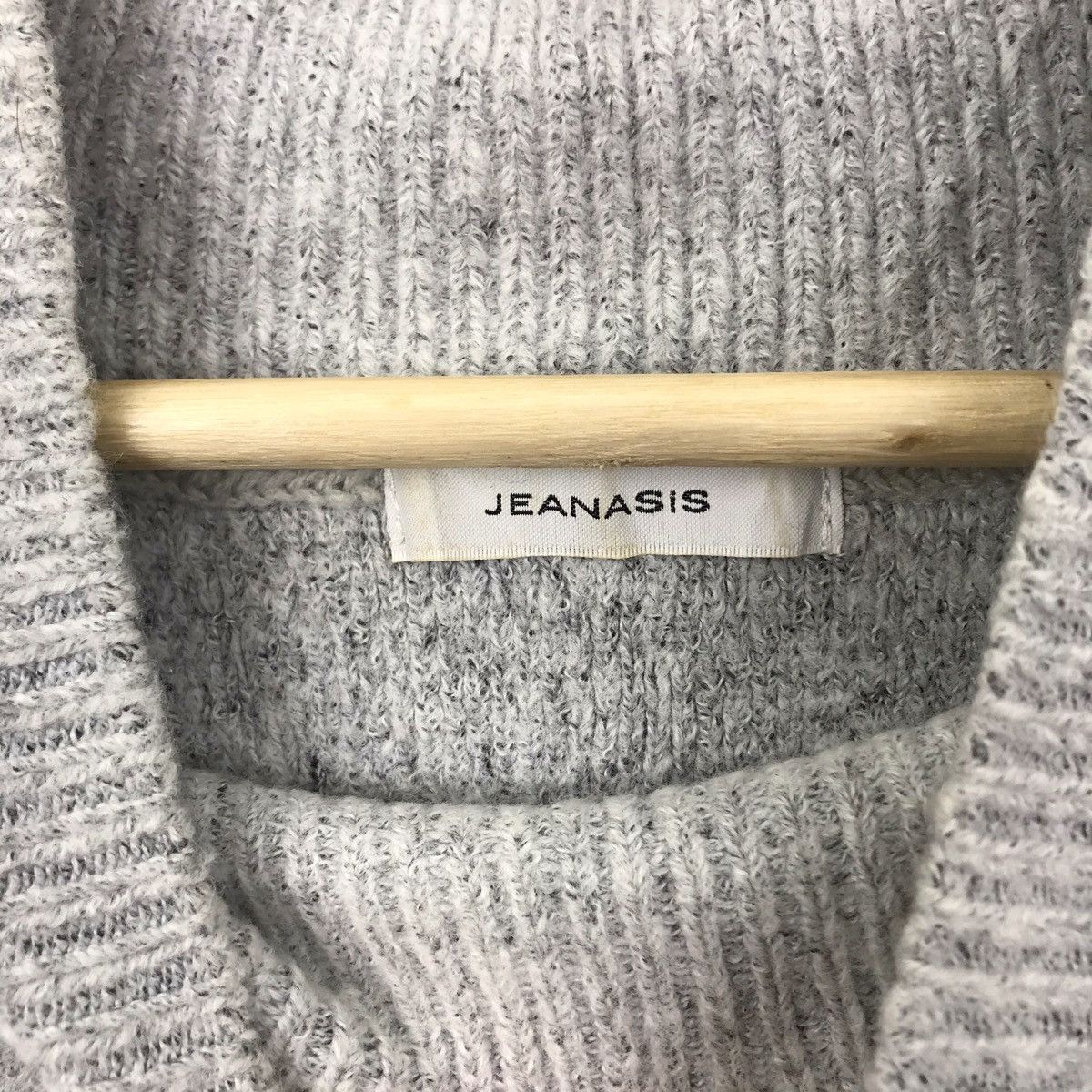 Vintage JEANASIS Japanese Brand Plain Grey Knitwear Sweatshirt Size US L / EU 52-54 / 3 - 4 Thumbnail