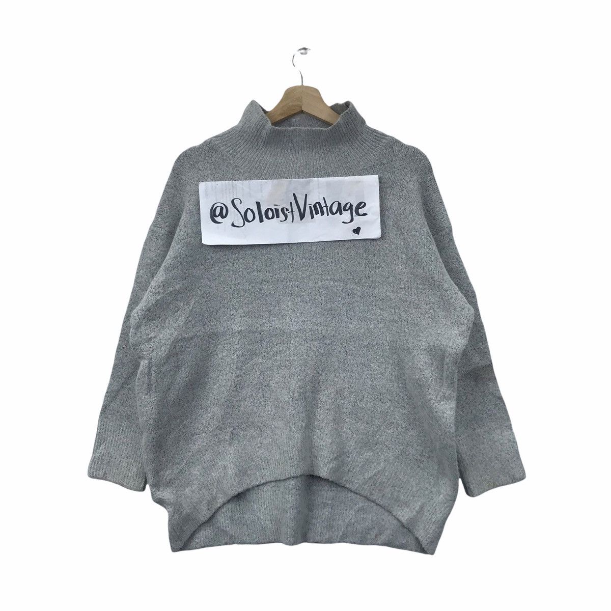 Vintage JEANASIS Japanese Brand Plain Grey Knitwear Sweatshirt Size US L / EU 52-54 / 3 - 1 Thumbnail