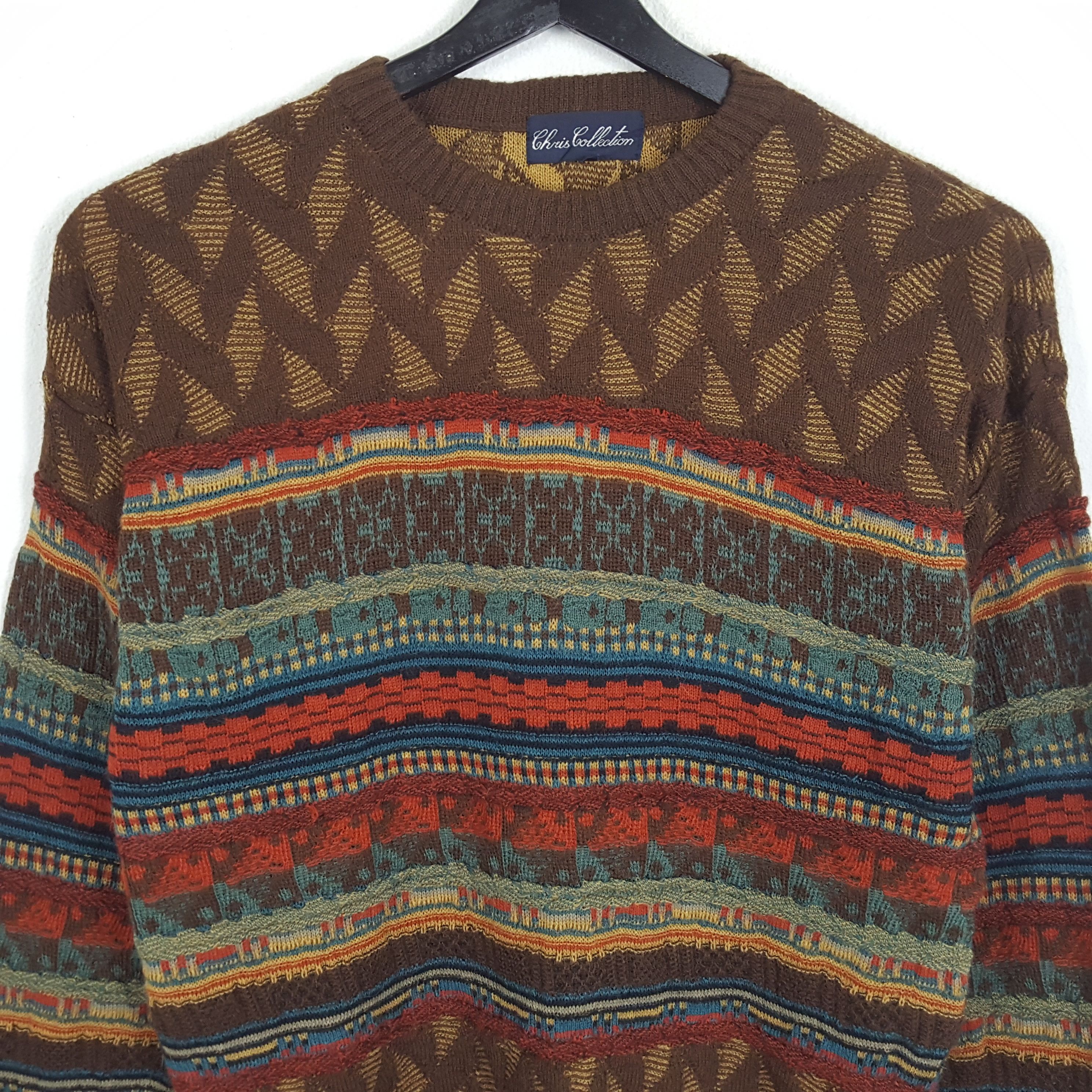 Coogi × Vintage CHRIS COLLECTION Stripes Coogi Style Knitwear Size US M / EU 48-50 / 2 - 2 Thumbnail