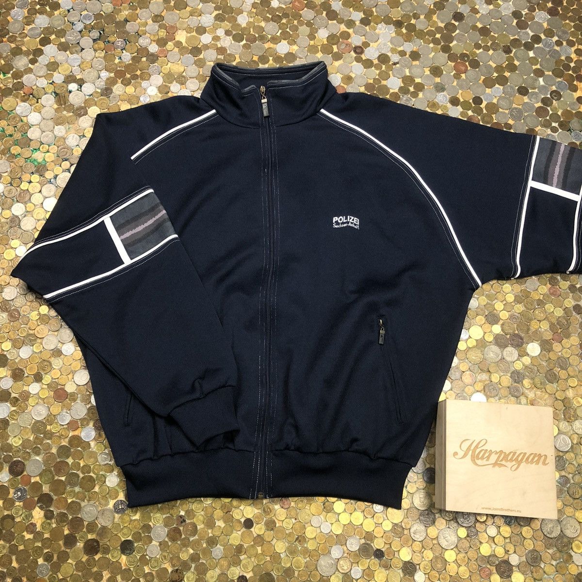 Vintage Polizei zip hoodie Size US XL / EU 56 / 4 - 1 Thumbnail