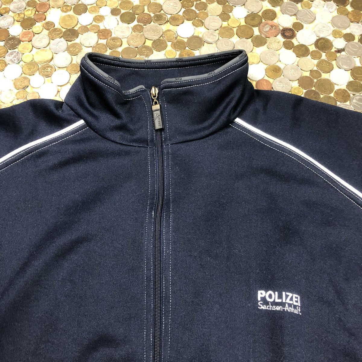 Vintage Polizei zip hoodie Size US XL / EU 56 / 4 - 2 Thumbnail