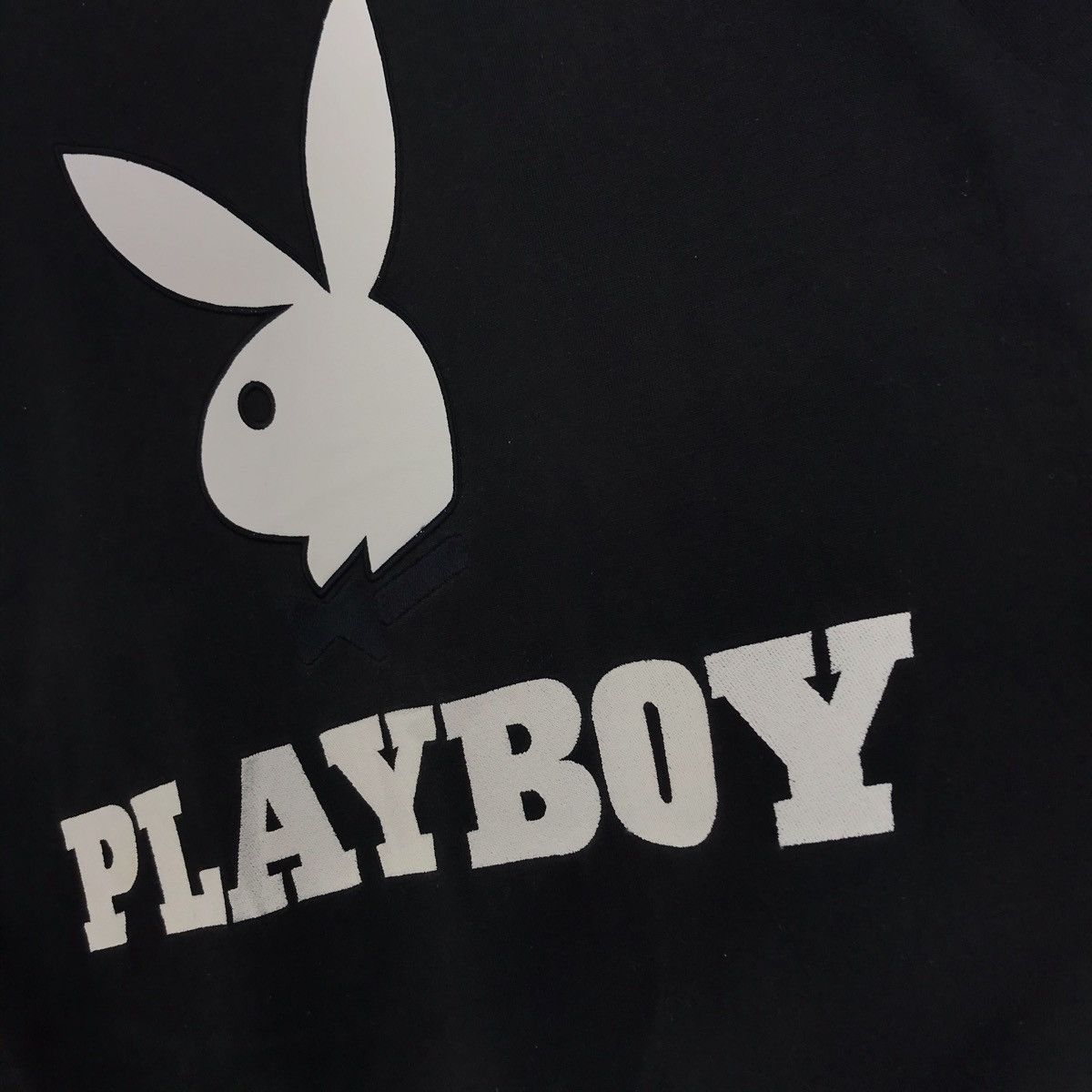 Playboy Vintage 90s PLAYBOY BIG BUNNY Black Sweatshirt Size US L / EU 52-54 / 3 - 5 Thumbnail