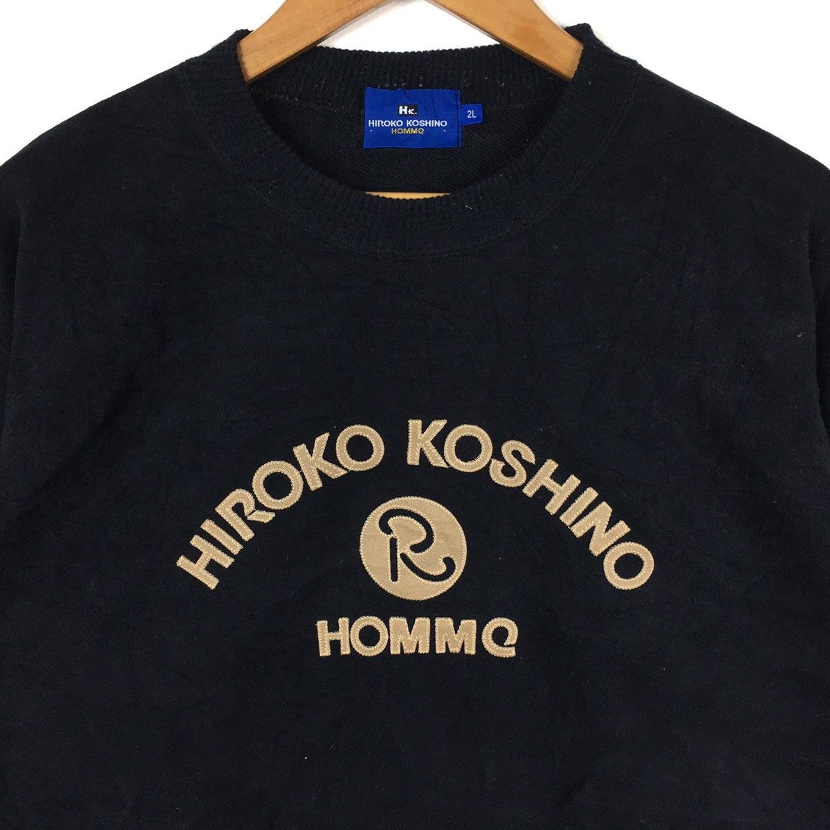 Hiroko Koshino Homme HIROKO KOSHINO HOMME Japanese Brand Black Sweatshirt Size US XXL / EU 58 / 5 - 2 Thumbnail