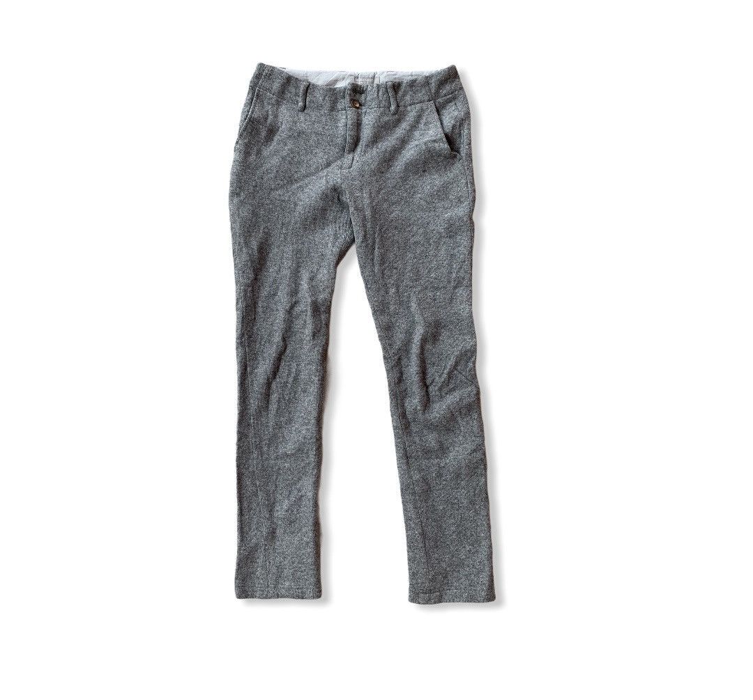 image of Mhl Margaret Howell Wool Skinny Fit Trousers Pant in Grey, Men's (Size 28)