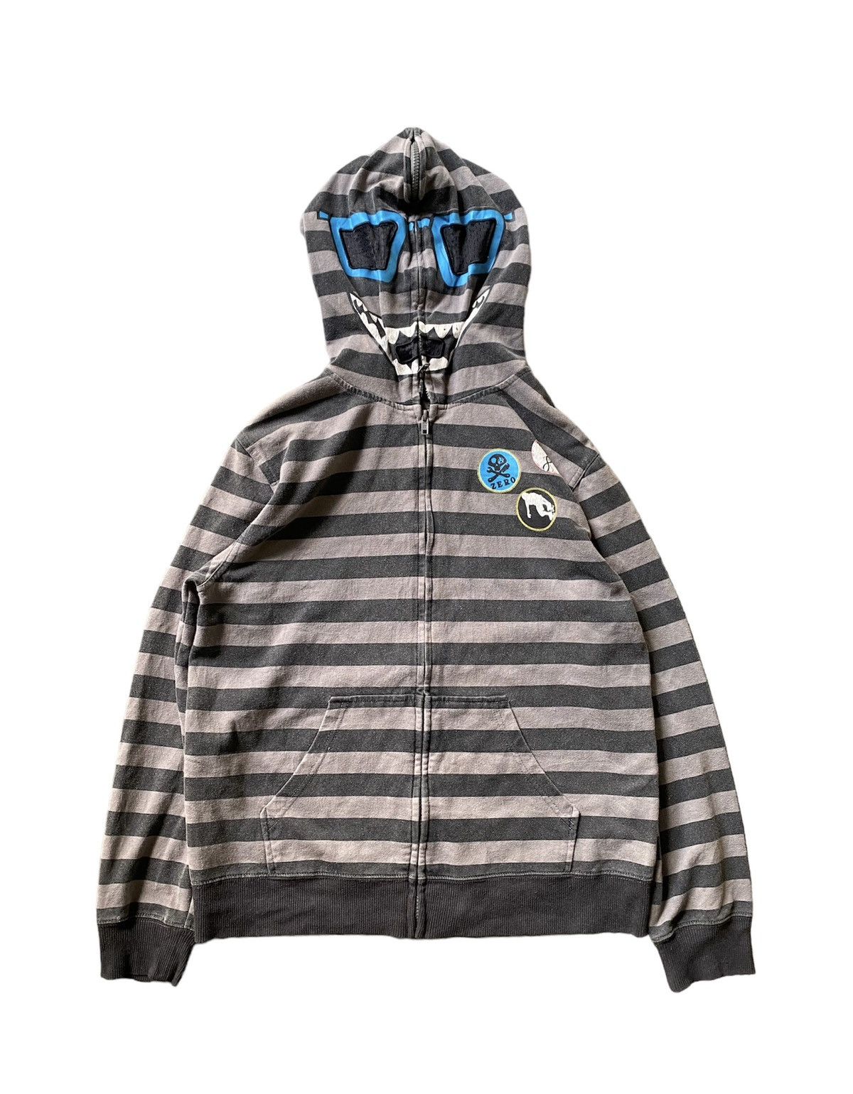 Image of Recon Futura 2000 Stash Full Zipper Hoodie Bape in Striped, Men's (Size Small)