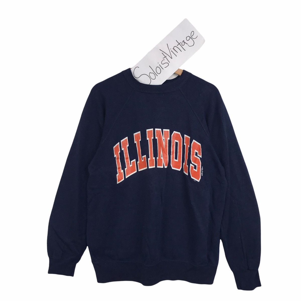 Japanese Brand Vintage 90s UNIVERSITY Of ILLINOIS Graduate Blue sweatshirt Size US L / EU 52-54 / 3 - 1 Thumbnail