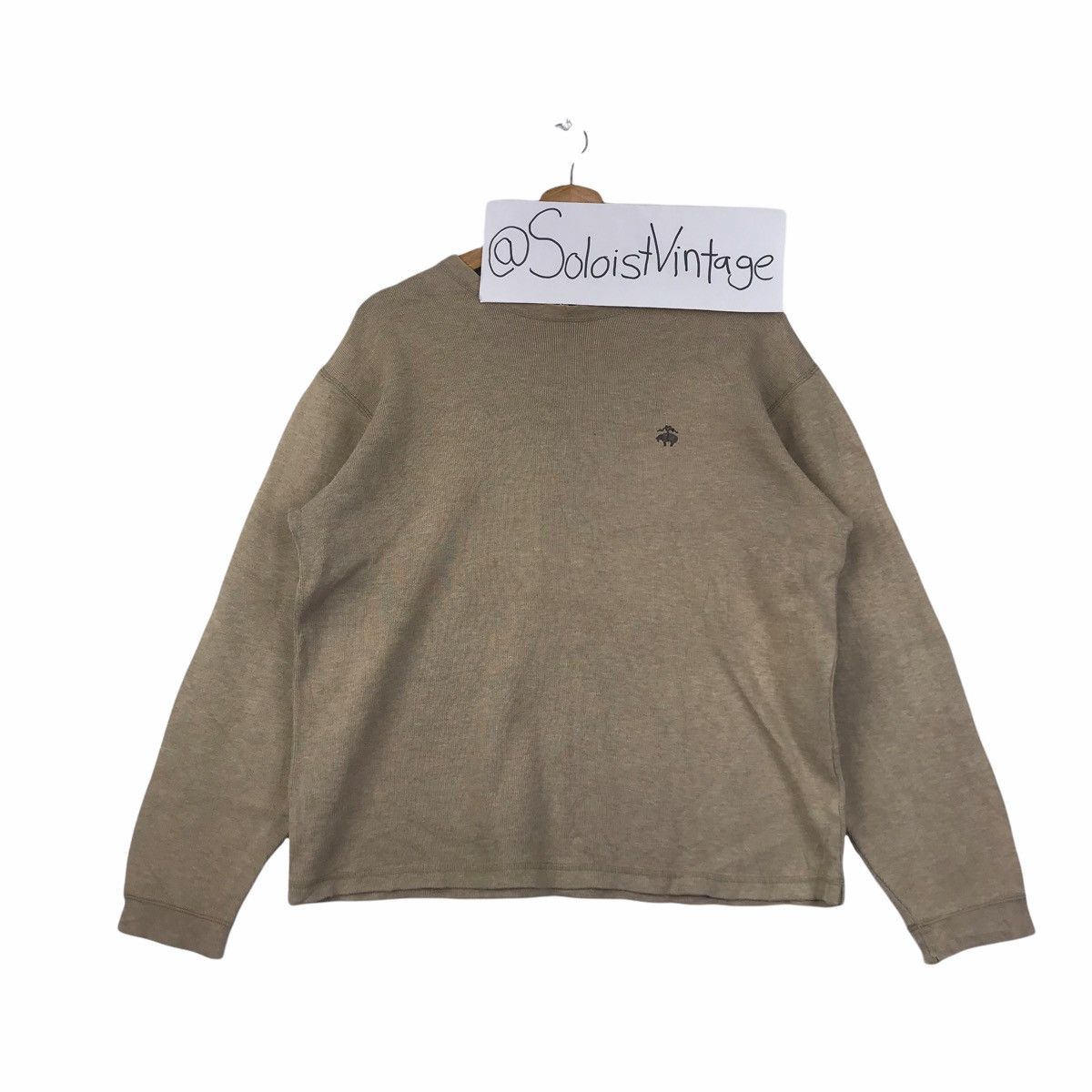 Brooks Brothers BROOKS BROTHER Small Logo Sand Sweatshirt Size US S / EU 44-46 / 1 - 1 Thumbnail