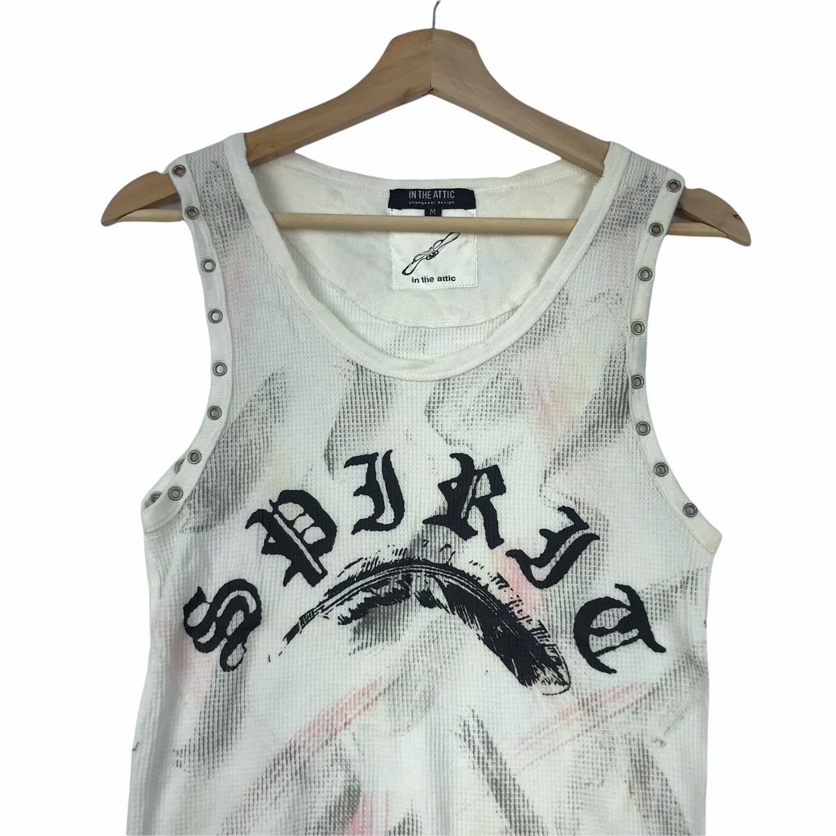 Japanese Brand IN THE ATTIC Spirit Japanese Brand White Tank Shirt Size US M / EU 48-50 / 2 - 3 Thumbnail