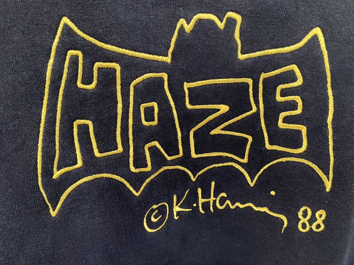 Haze Vtg 90s Haze X K.Haring Bat sweatshirt Size US XL / EU 56 / 4 - 4 Thumbnail