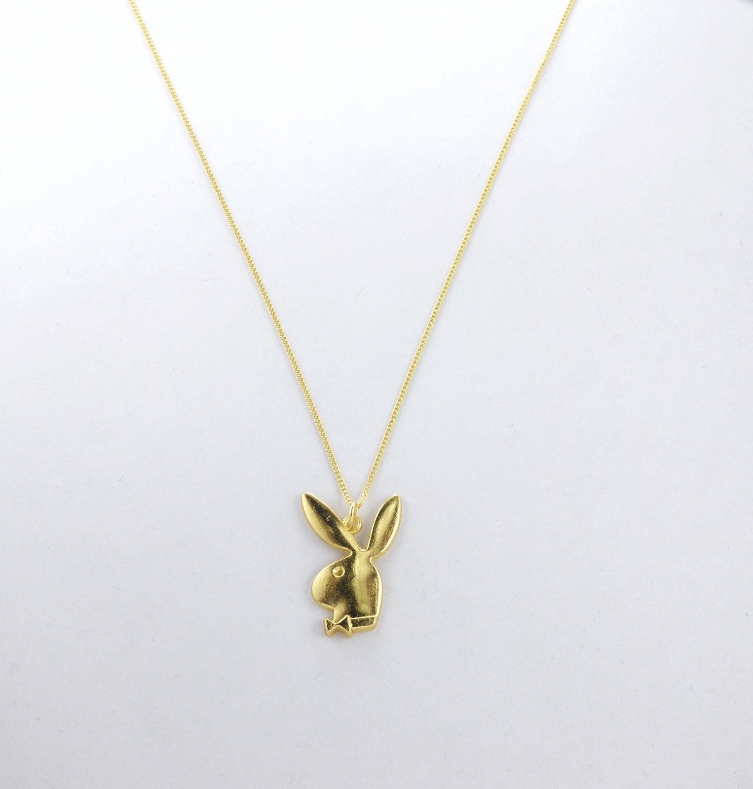 Playboy 14k Gold Playboy Bunny Necklace 20” Chain 🔥FREE WORLDWIDE ...