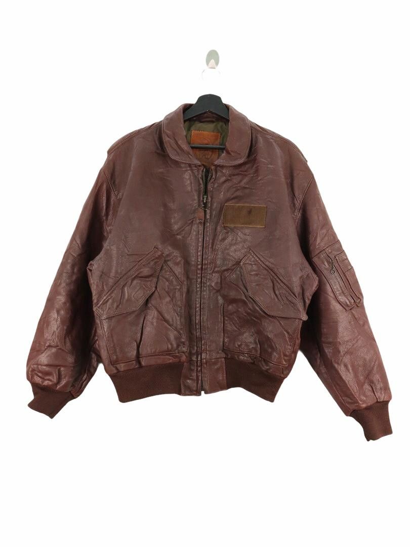 Golden Bear Vintage Golden Bear Thinsulate Bomber Flight Leather Jacket Size US L / EU 52-54 / 3 - 1 Thumbnail