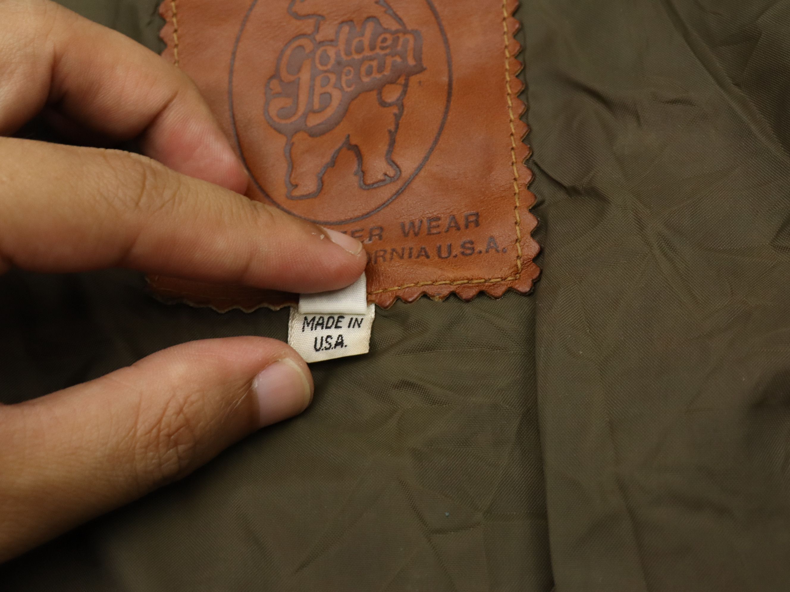 Golden Bear Vintage Golden Bear Thinsulate Bomber Flight Leather Jacket Size US L / EU 52-54 / 3 - 10 Thumbnail