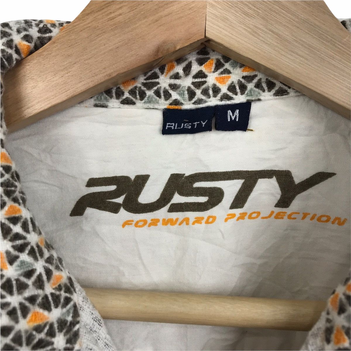 Rusty RUSTY USA SURF Surfing Diamond Overprint Shirt Size US M / EU 48-50 / 2 - 4 Thumbnail