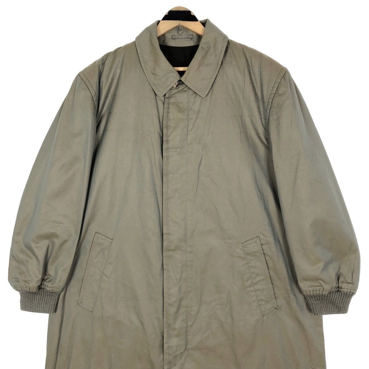 Comme des Garcons Vintage 90s Comme Des Garcons Homme Khaki Sphere Car Coat Size US L / EU 52-54 / 3 - 9 Thumbnail