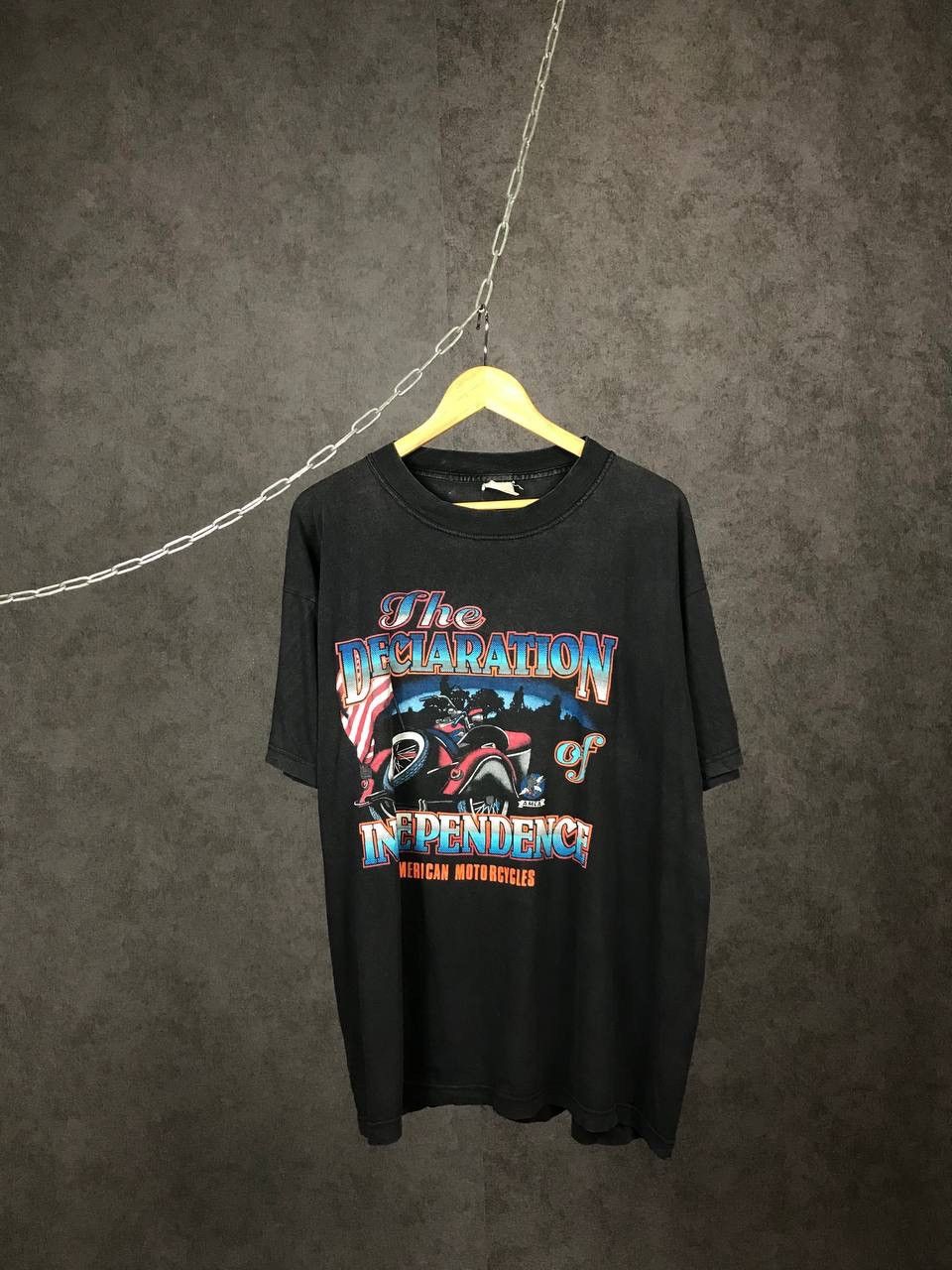 Vintage The Declaration of Independence motorcycles vintage tee Size US XL / EU 56 / 4 - 1 Thumbnail