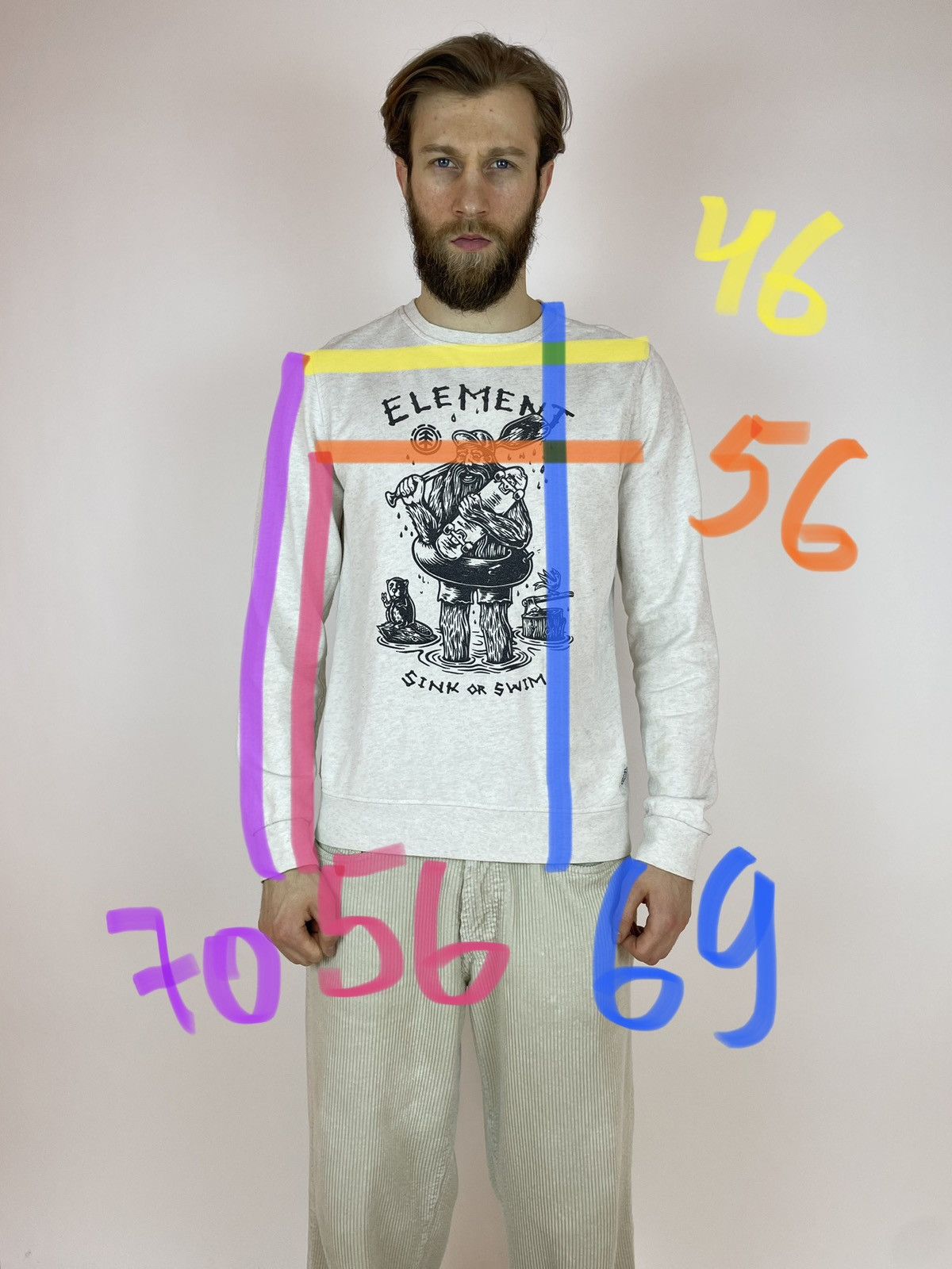 Element ELEMENT TIMBER Sweatshirt long sleeve skateboarding style Size US L / EU 52-54 / 3 - 18 Thumbnail