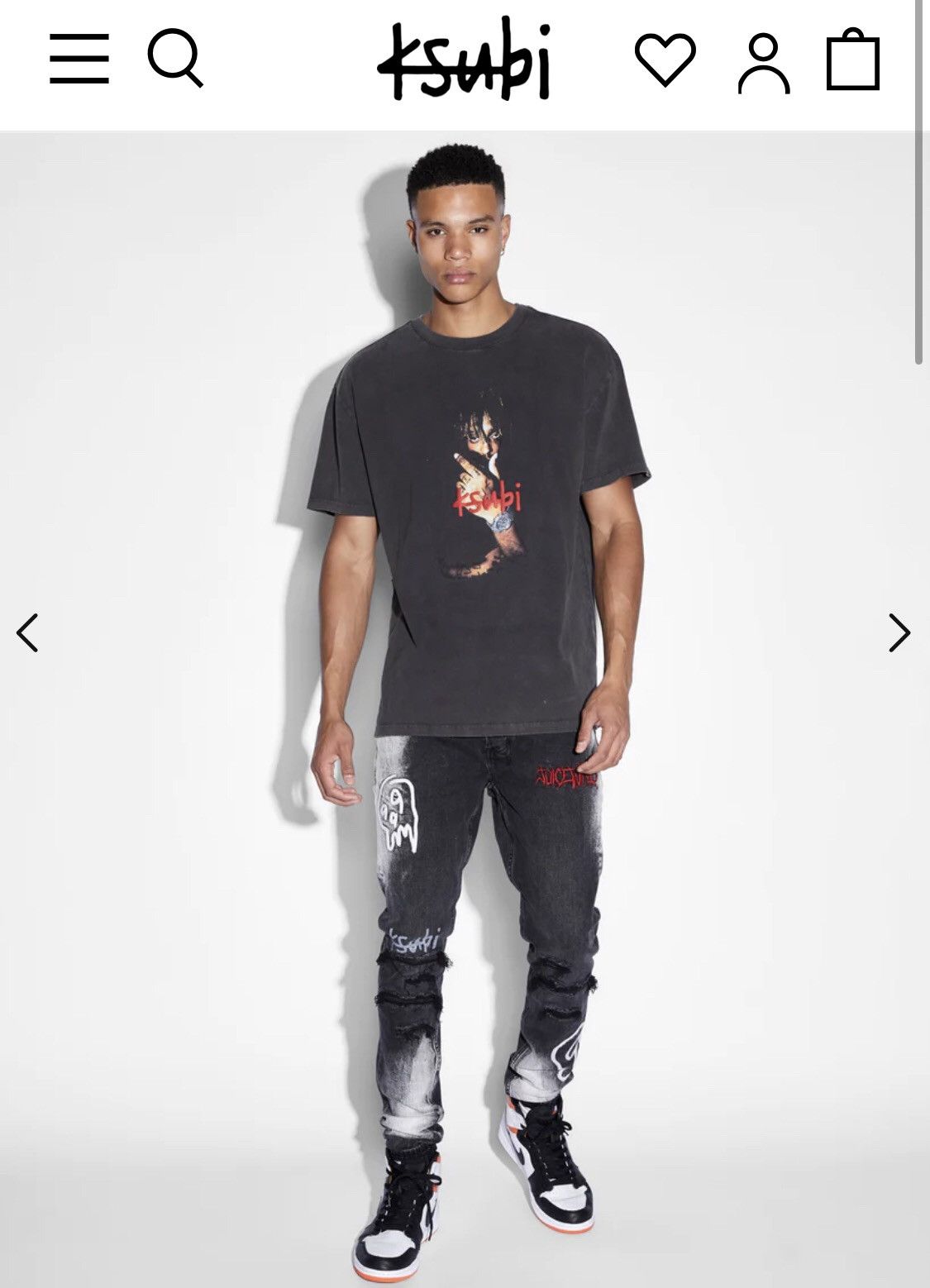 999 Club × Ksubi 999 WRLD Biggie Short-Sleeve Tee Faded Black Size US XS / EU 42 / 0 - 15 Thumbnail