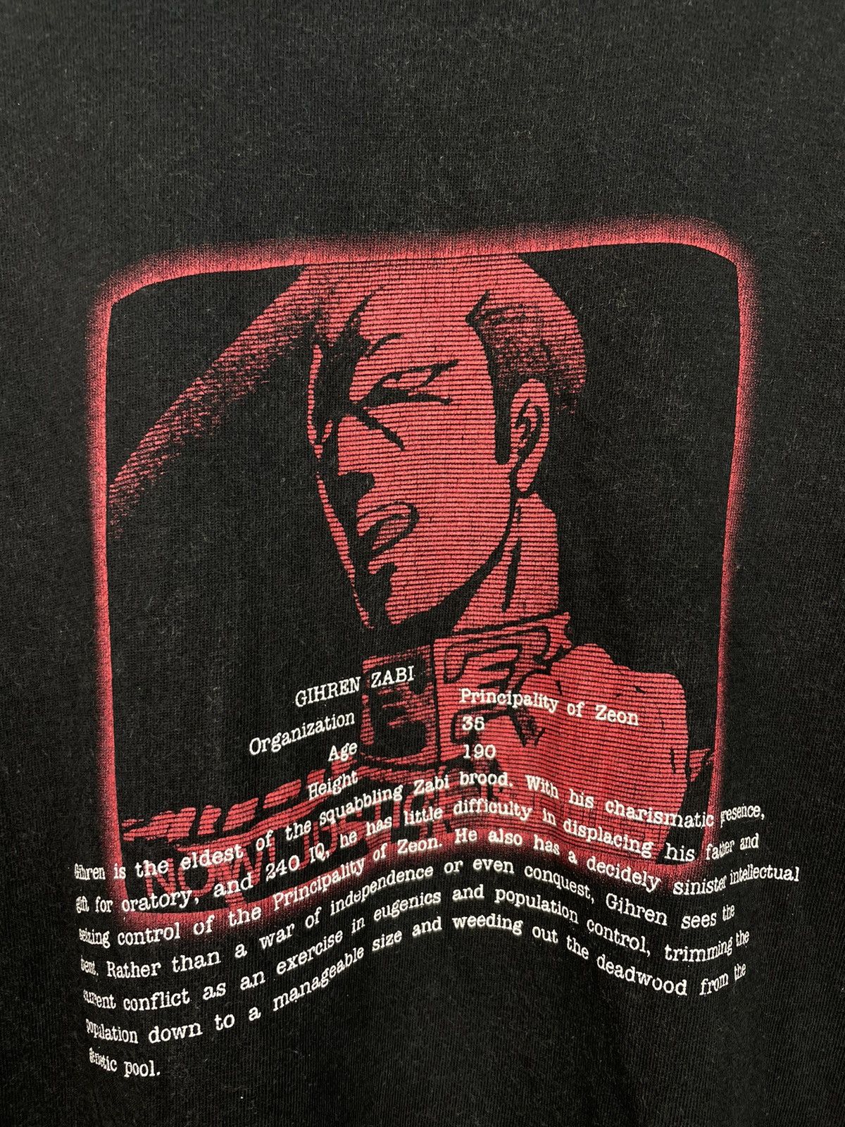 Cartoon Network Vintage Y2K Gihren Zabi Mobile Suit Gundam Cospa t shirt Size US L / EU 52-54 / 3 - 4 Thumbnail