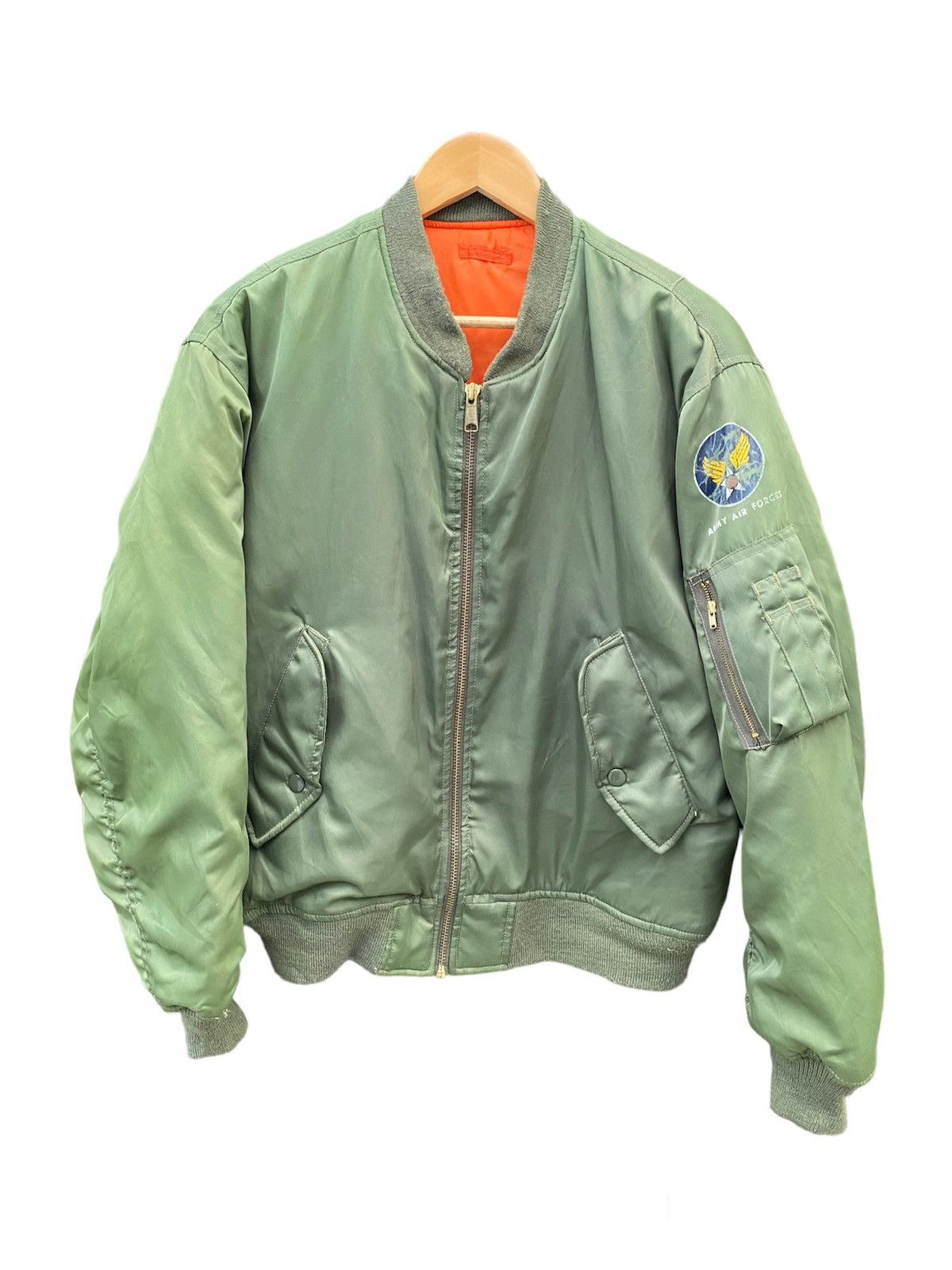 U.S. Military style jacket bomber MA1 windproof olive airforces crew uniform NEW