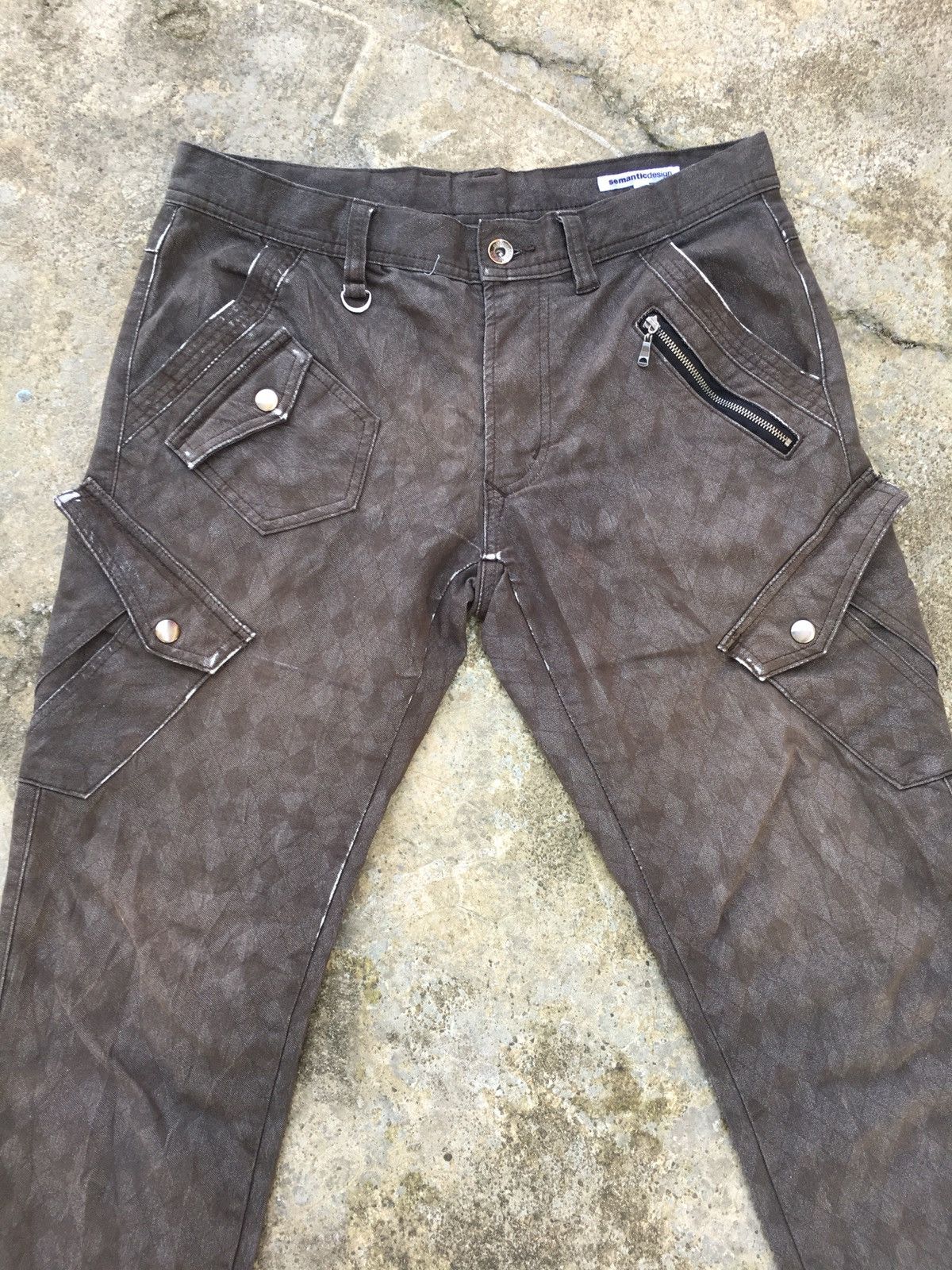 Japanese Brand Semantic Design Skinny 8 Pocket Design Pants Size US 32 / EU 48 - 3 Thumbnail