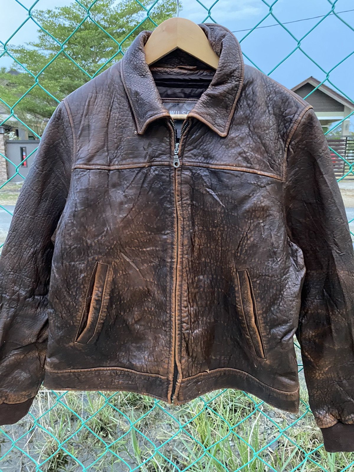 Vintage × Wilsons Leather Vintage Wilsons Leather Jacket Size US L / EU 52-54 / 3 - 3 Thumbnail