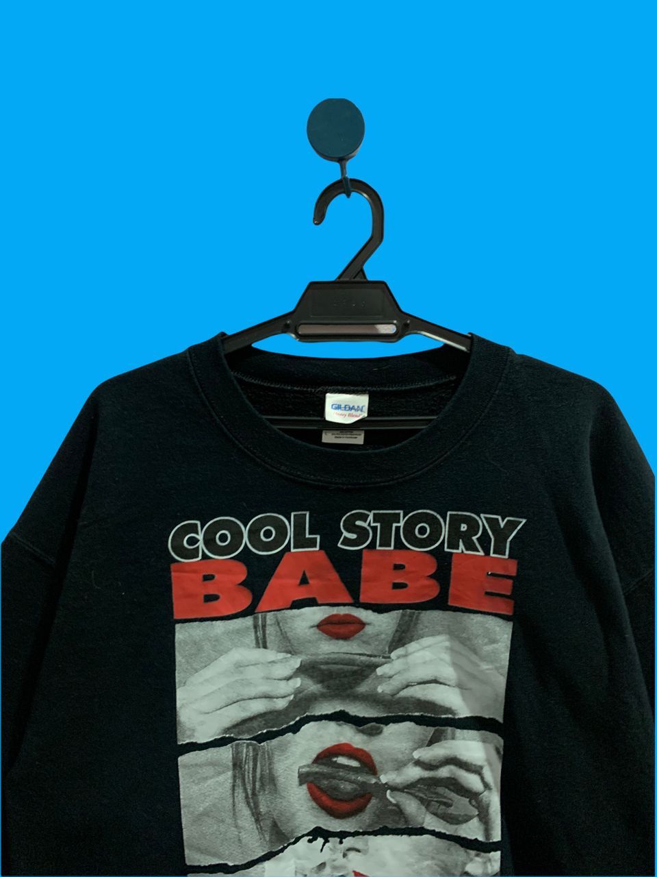 Gildan Vintage 90s Cool Story Babe Now Roll Me A Blunt Sweatshirt Size US L / EU 52-54 / 3 - 3 Thumbnail