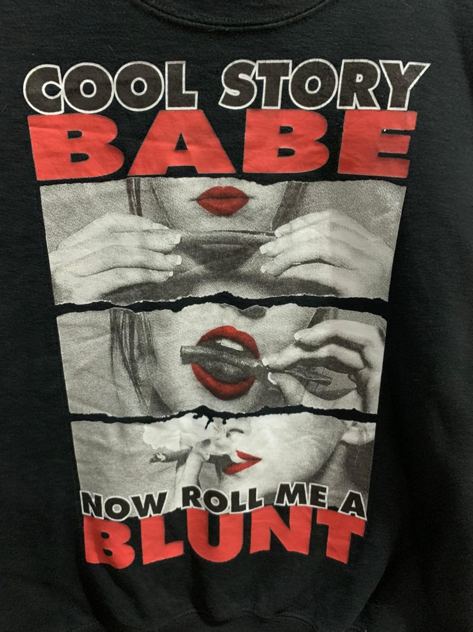 Gildan Vintage 90s Cool Story Babe Now Roll Me A Blunt Sweatshirt Size US L / EU 52-54 / 3 - 4 Thumbnail