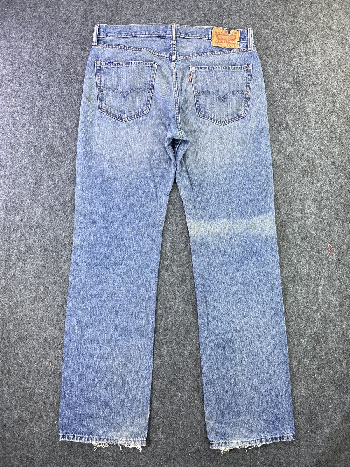 Jean VINTAGE LEVI'S 559 DISTRESSED BLUE WASH JEANS - J537 Size US 35 - 3 Thumbnail