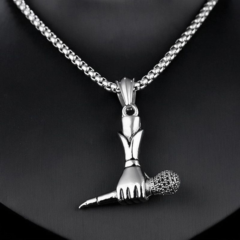 Jewelry Microphone Pendant Necklace Size ONE SIZE - 3 Thumbnail