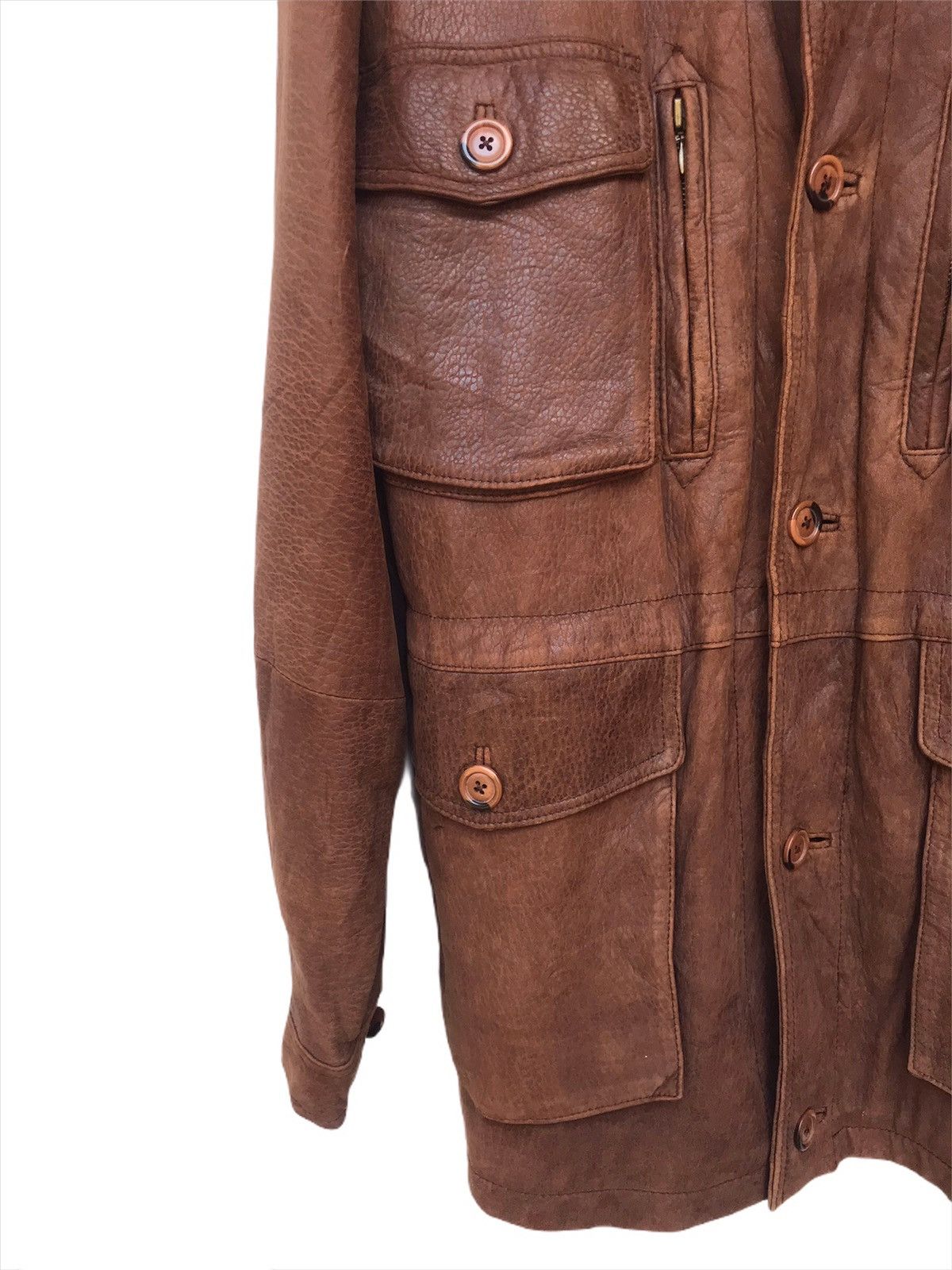 Vintage 🔥Gacca Faux Sheep Skin Multy Big Pocket Jacket Size US L / EU 52-54 / 3 - 4 Thumbnail