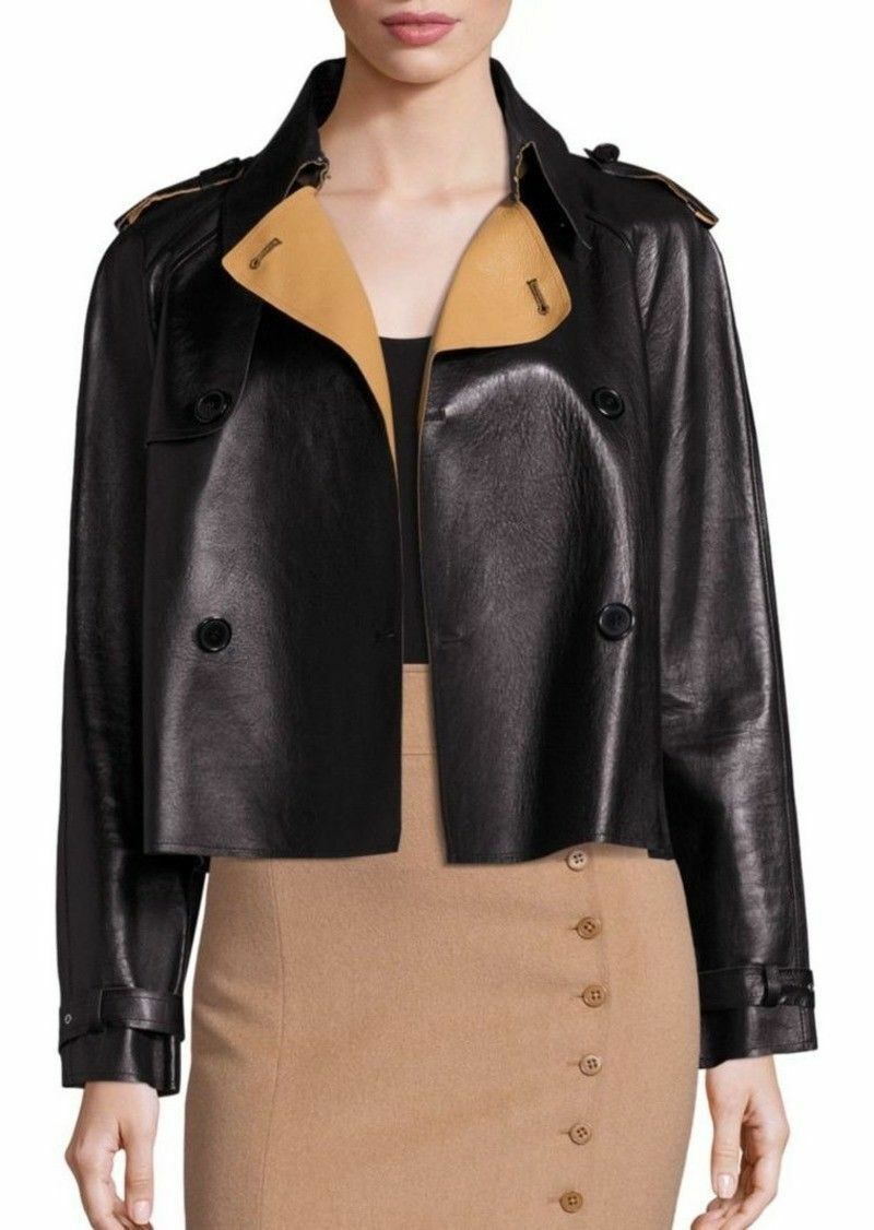 Polo Ralph Lauren Double Breasted Two Toned Leather Jacket