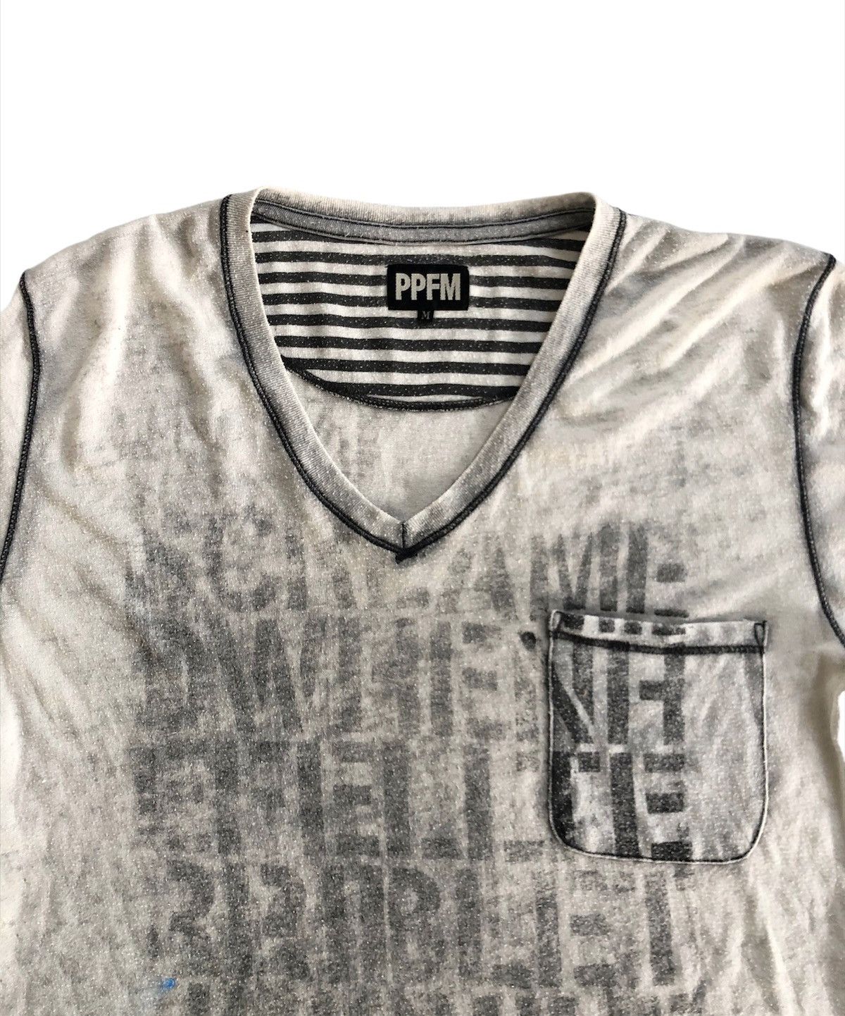 PPFM 🔥Ppfm Rare Styles V Neck T Shirt Size US M / EU 48-50 / 2 - 4 Thumbnail