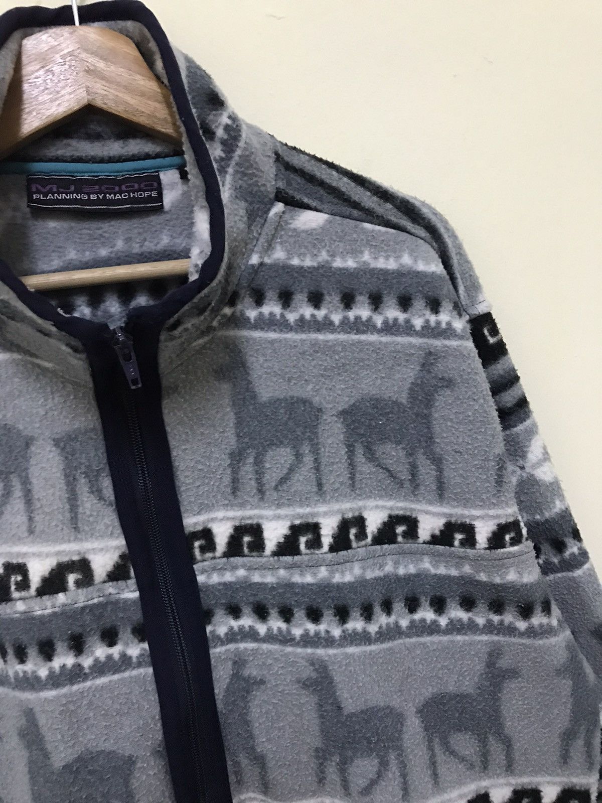Habitat × Vintage Vintage MJ2000 Planning by Machope Fleece Sweater Size US L / EU 52-54 / 3 - 9 Thumbnail