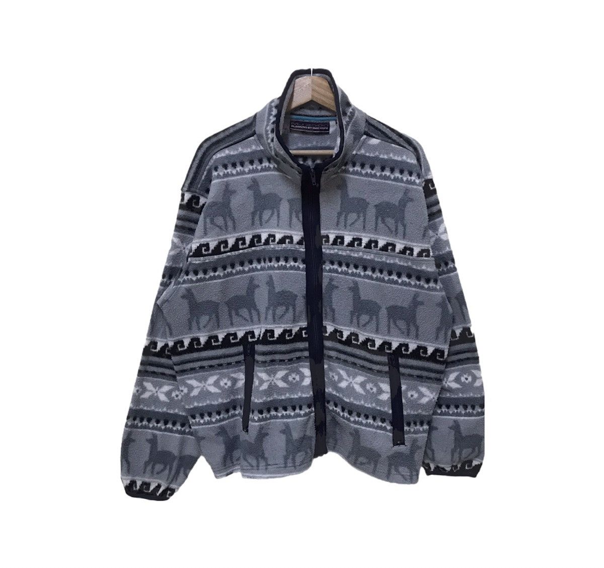 Habitat × Vintage Vintage MJ2000 Planning by Machope Fleece Sweater Size US L / EU 52-54 / 3 - 1 Thumbnail