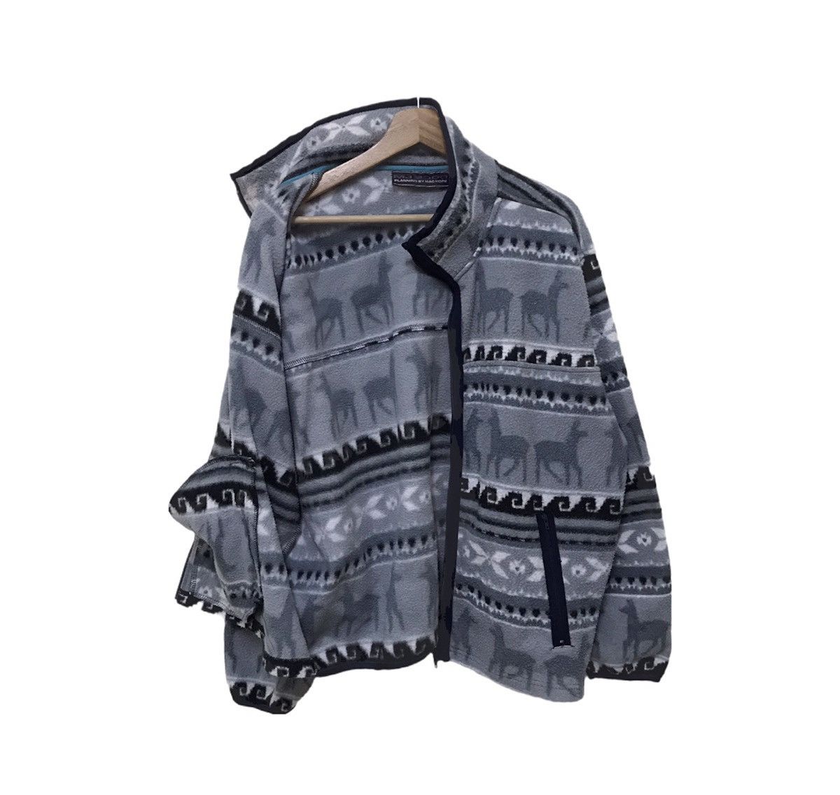 Habitat × Vintage Vintage MJ2000 Planning by Machope Fleece Sweater Size US L / EU 52-54 / 3 - 2 Thumbnail
