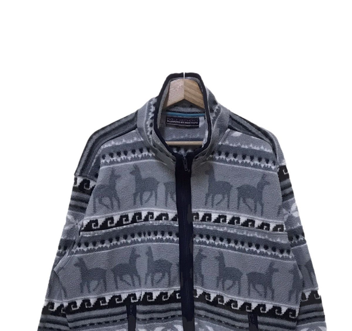 Habitat × Vintage Vintage MJ2000 Planning by Machope Fleece Sweater Size US L / EU 52-54 / 3 - 3 Thumbnail