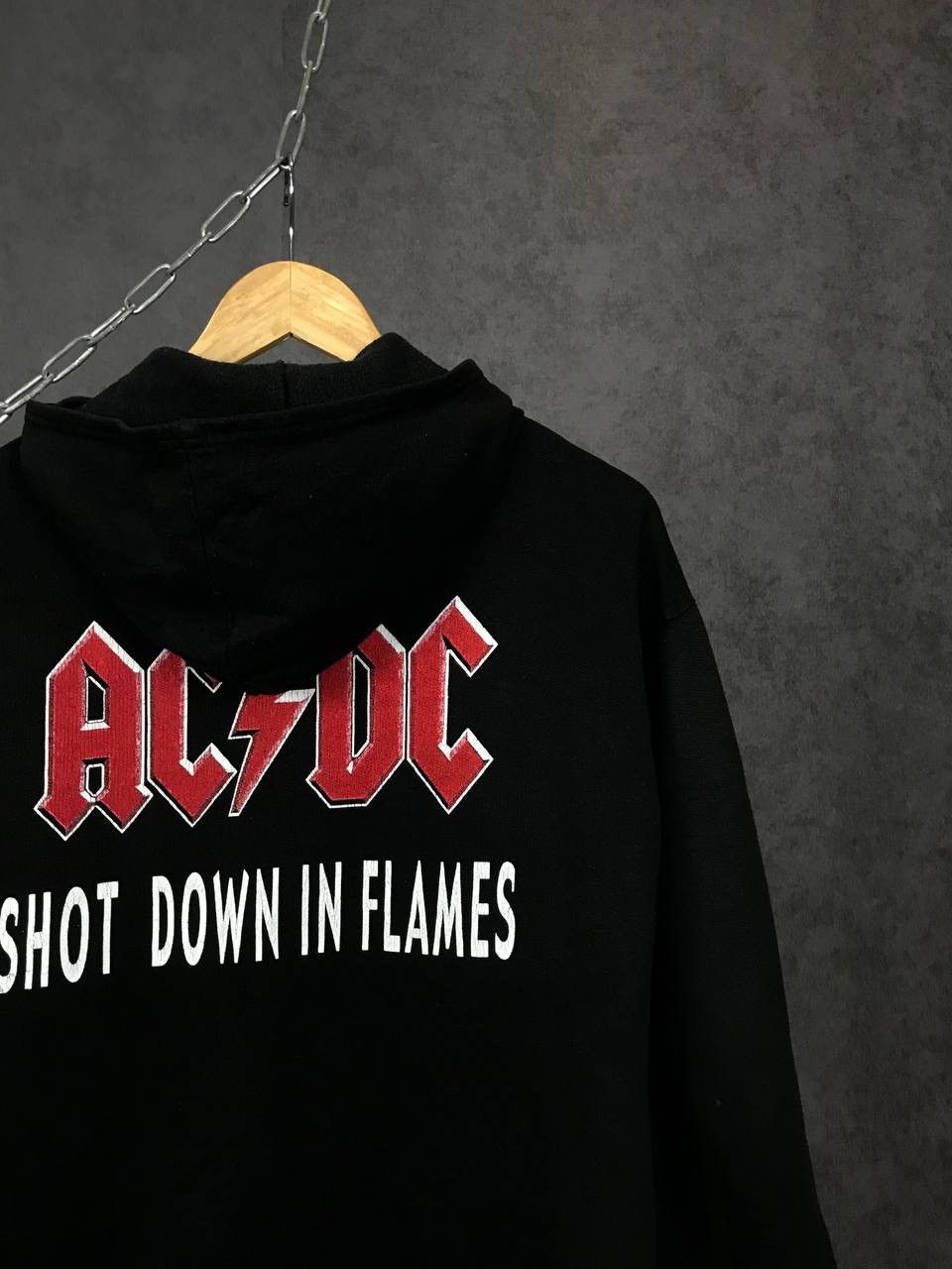 Band Tees AC/DC Shot Down In Flames vintage overprinted hoodie Size US S / EU 44-46 / 1 - 5 Thumbnail