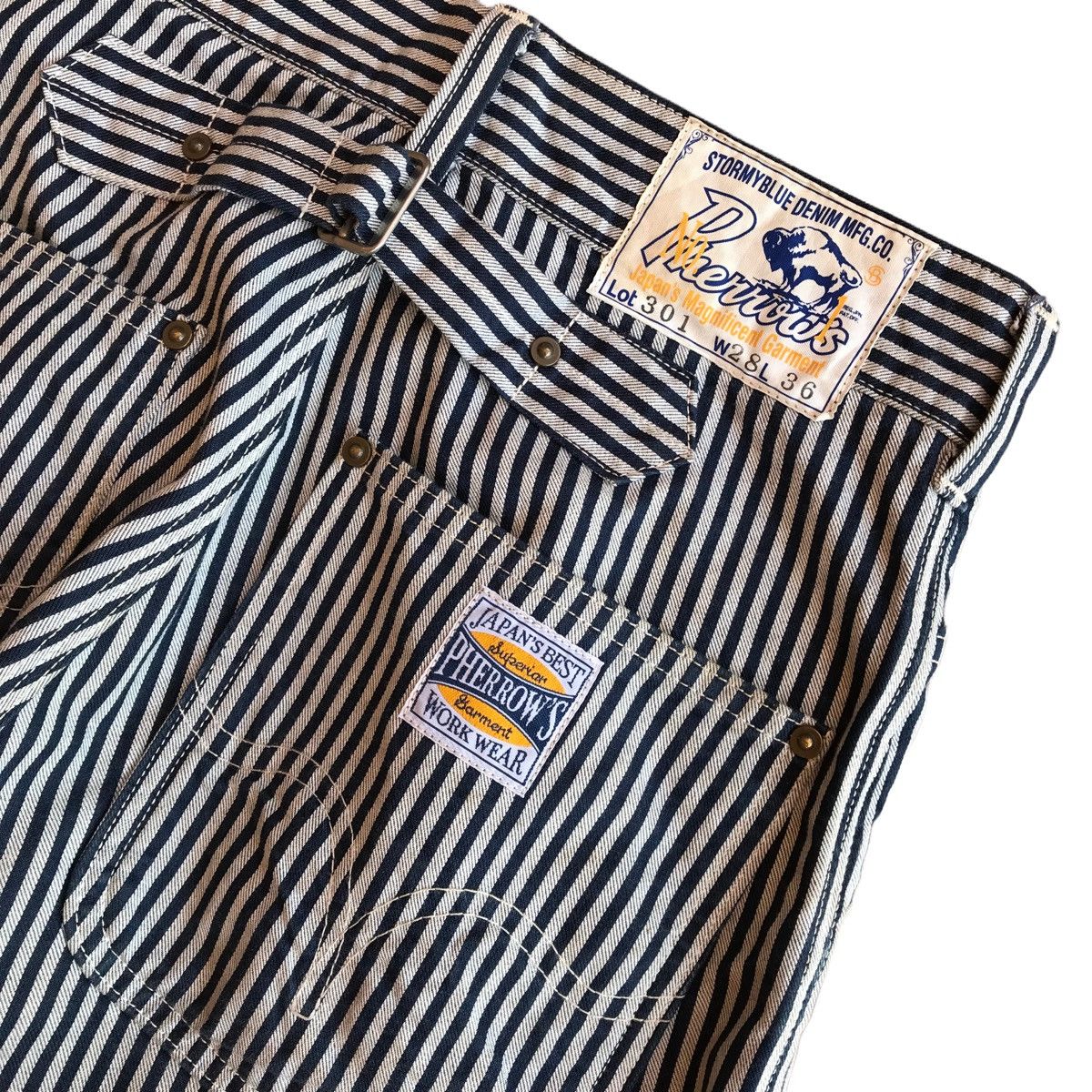 Japanese Brand × Pherrow's Pherrows Hickory Stripe Pants Size US 28 / EU 44 - 5 Thumbnail