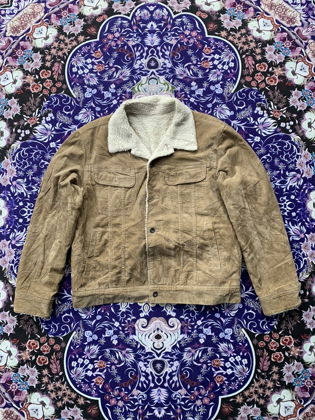 GU GU Japan Coduroy Sherpa Jacket Size US L / EU 52-54 / 3 - 1 Thumbnail