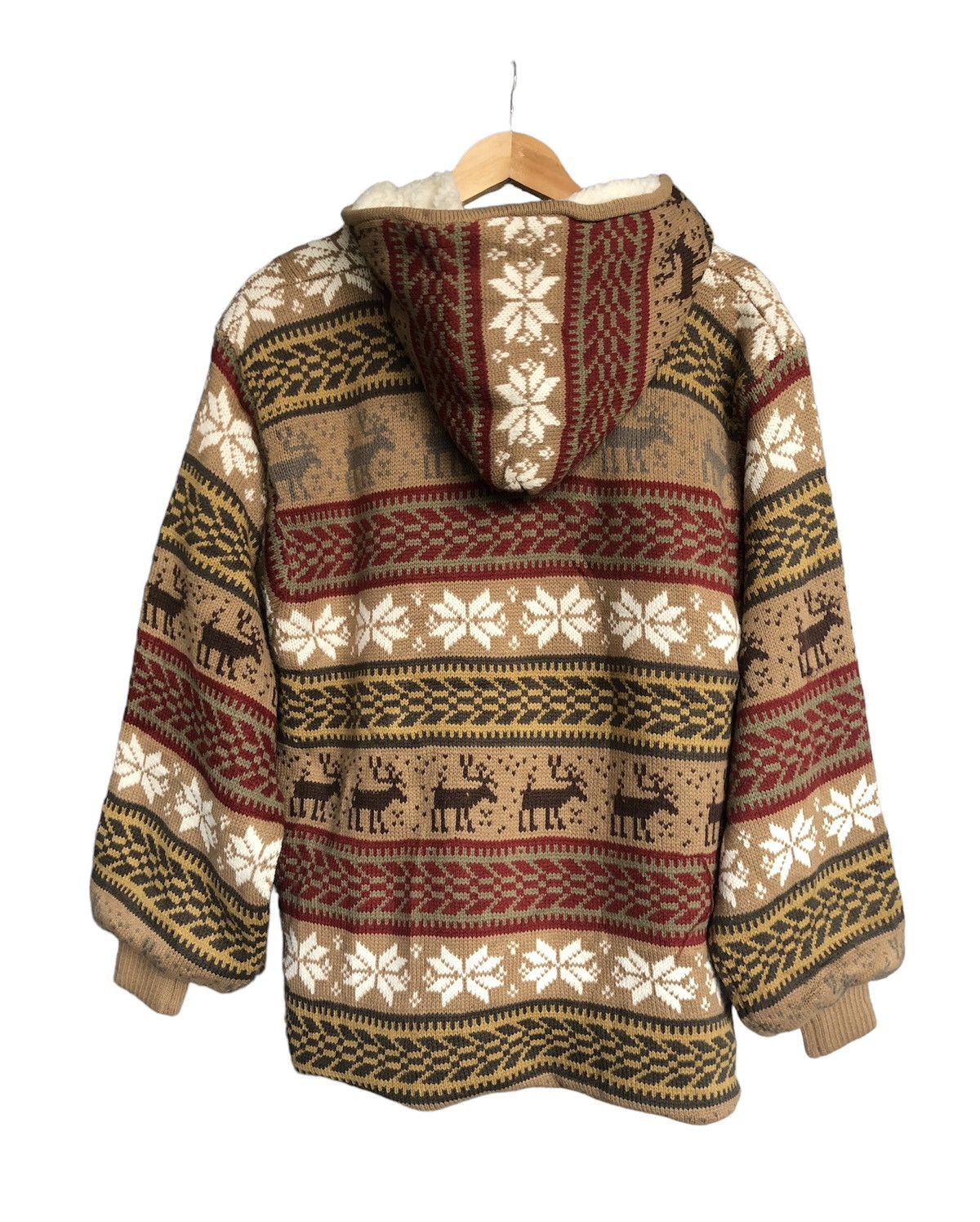 Vintage Vintage Andolo Coloured Knit Sherpa Sweater Hoodie Size US M / EU 48-50 / 2 - 2 Thumbnail