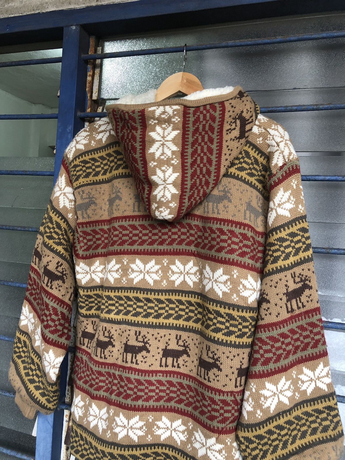 Vintage Vintage Andolo Coloured Knit Sherpa Sweater Hoodie Size US M / EU 48-50 / 2 - 13 Thumbnail