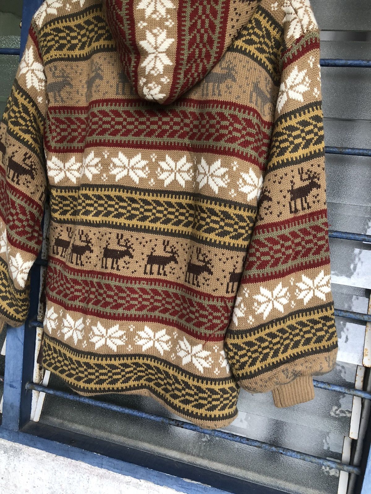 Vintage Vintage Andolo Coloured Knit Sherpa Sweater Hoodie Size US M / EU 48-50 / 2 - 14 Thumbnail