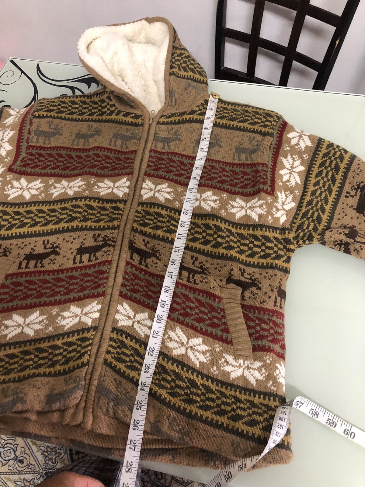 Vintage Vintage Andolo Coloured Knit Sherpa Sweater Hoodie Size US M / EU 48-50 / 2 - 17 Thumbnail