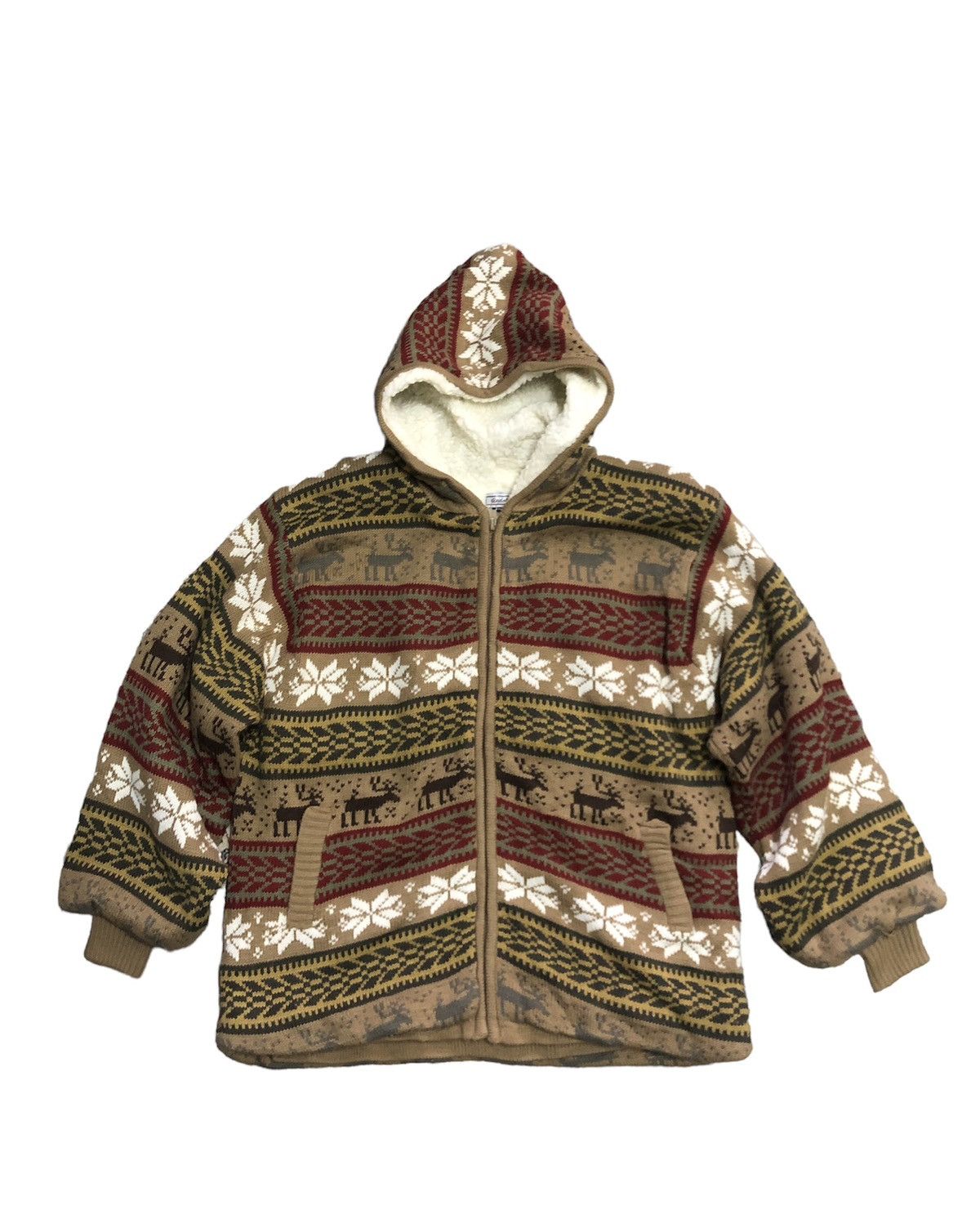 Vintage Vintage Andolo Coloured Knit Sherpa Sweater Hoodie Size US M / EU 48-50 / 2 - 9 Thumbnail