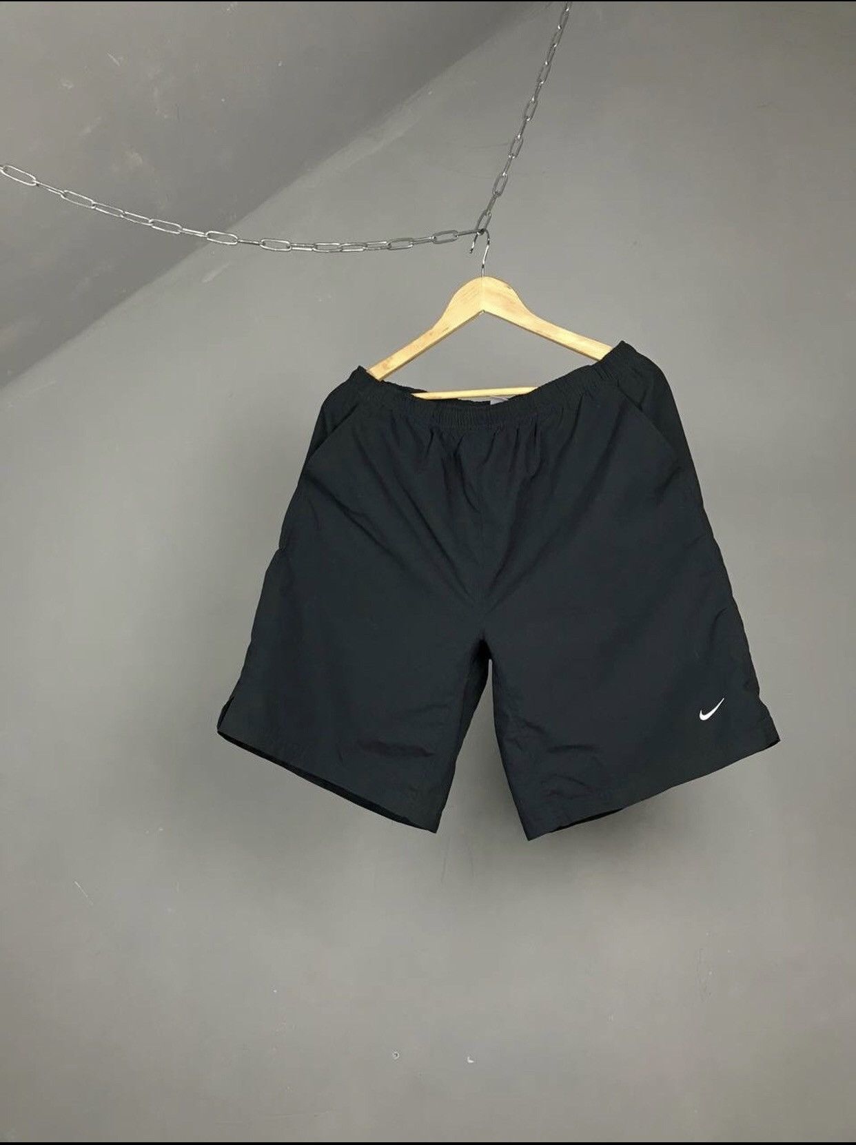 Nike × Vintage Nike swoosh streetwear vintage shorts Size US 34 / EU 50 - 1 Thumbnail