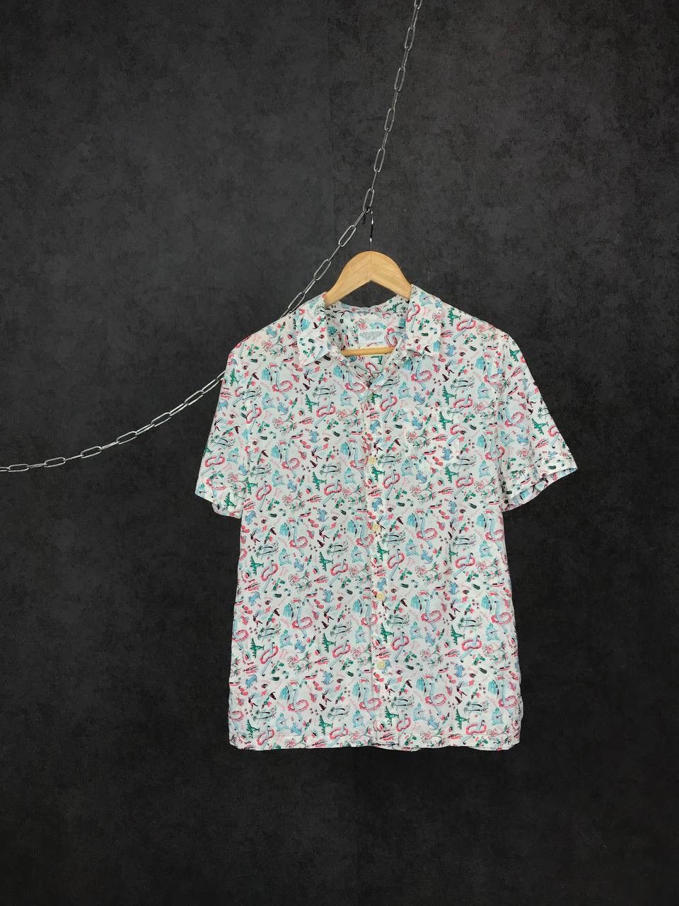 Allsaints Allsaints luxury crazy multicolor overprinted shirt Size US S / EU 44-46 / 1 - 1 Thumbnail