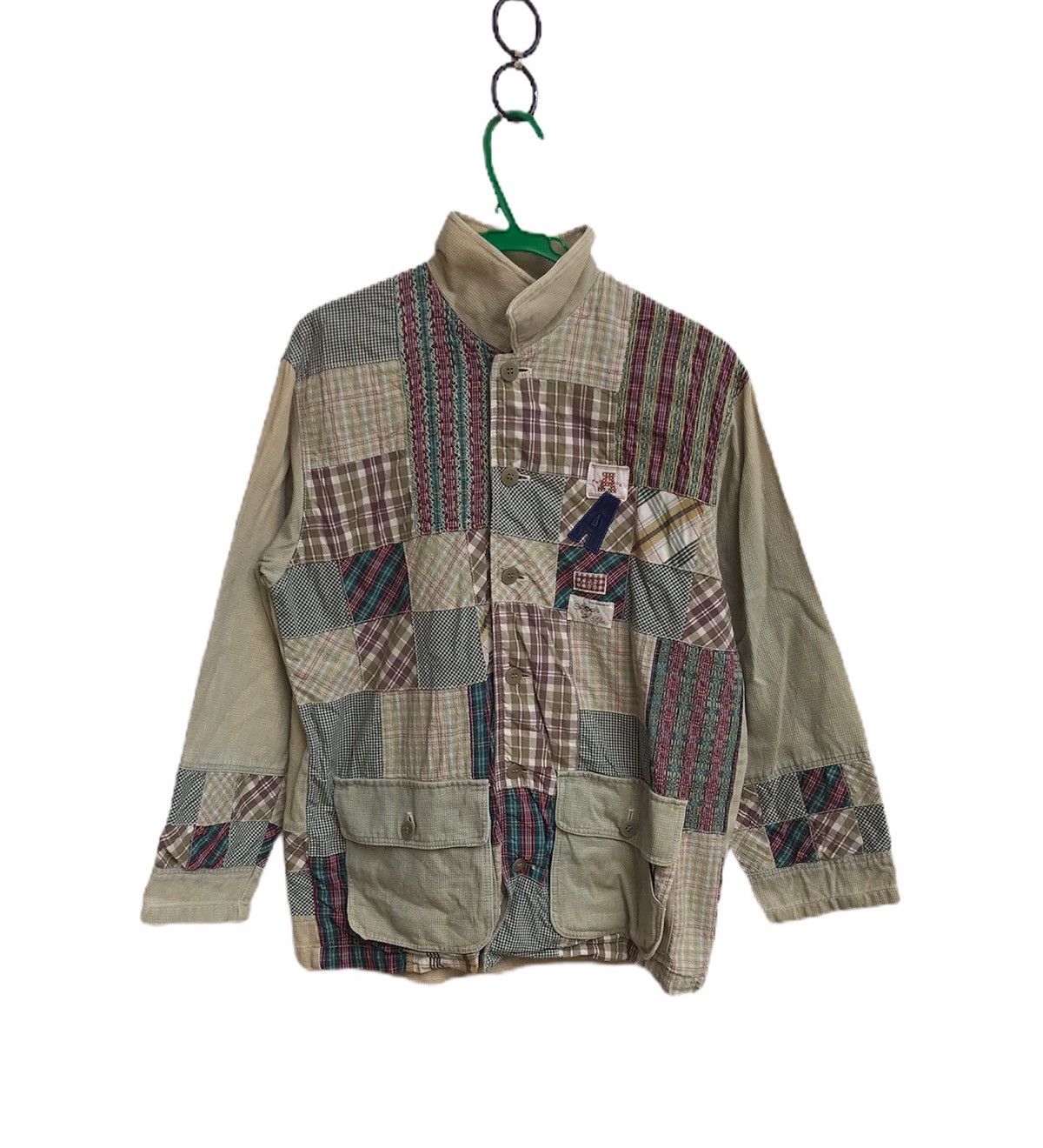 Japanese Brand × Vintage 🔥Angelique Patchwork Pattern Button Light Jacket Size US M / EU 48-50 / 2 - 1 Thumbnail